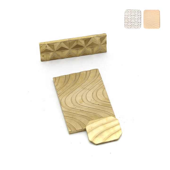 Factory Direct Sales Rectangle Pressed Powder Tools Copper Versatile Design Cosmetic Molding Tool