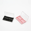 Custom Color Blush Box 2 Hole Square Transparent Flip Cover Empty Eyeshadow Palette Highlight Cosmetic Blush Packaging Box