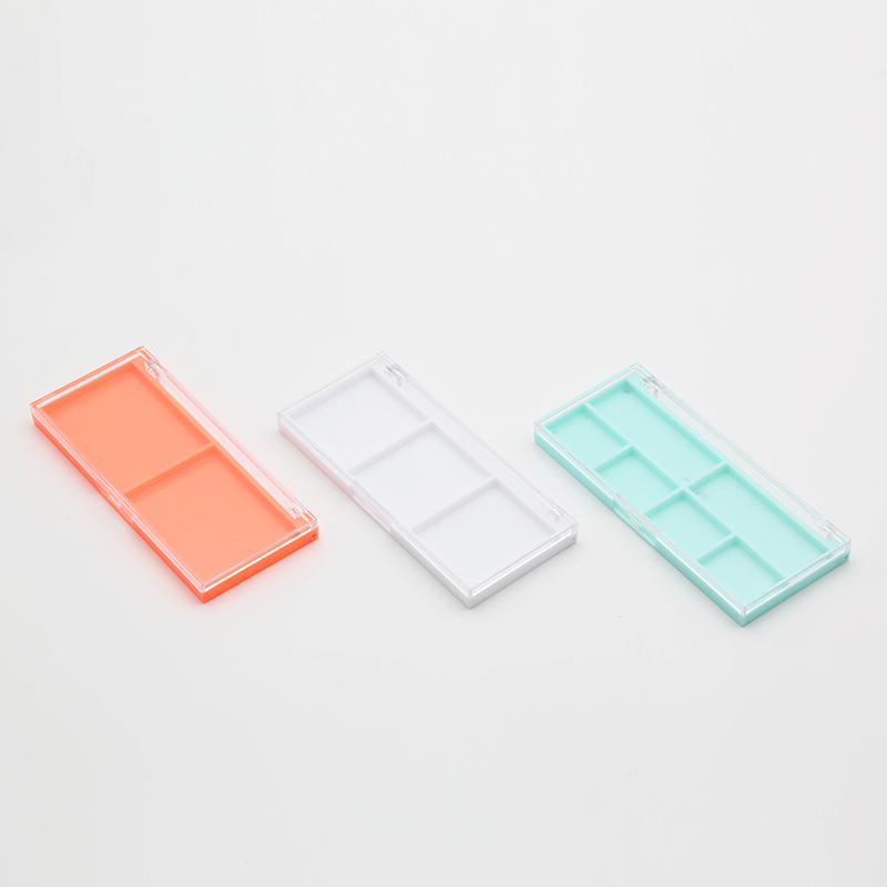 3 Color Wholesale Custom Best Makeup With My Logo Eyeshadow Pallet Diy Empty Rectangle Pan Private Label Eye Shadow Palette