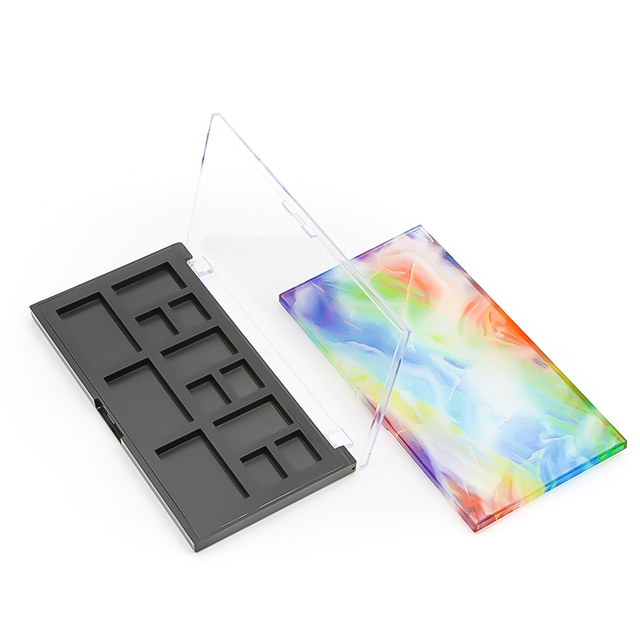 10 Colors Diy Empty Eyeshadow Palette Case Matte Black Makeup Packaging Eyeshadow Palette