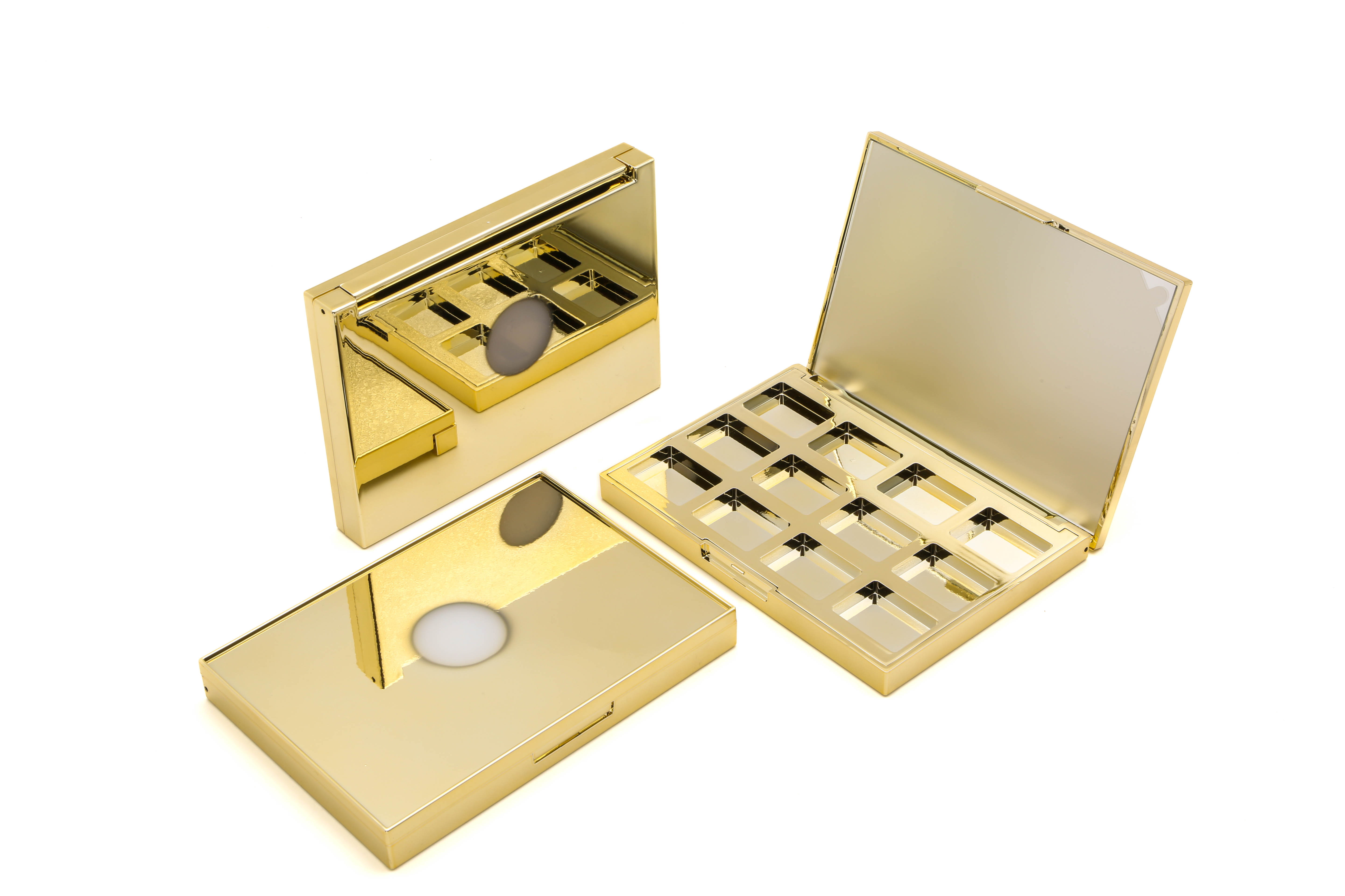 Customizable 12color Empty Eyeshadow Palette Plastic Organizer Multichrome Eyeshadow Palette Square