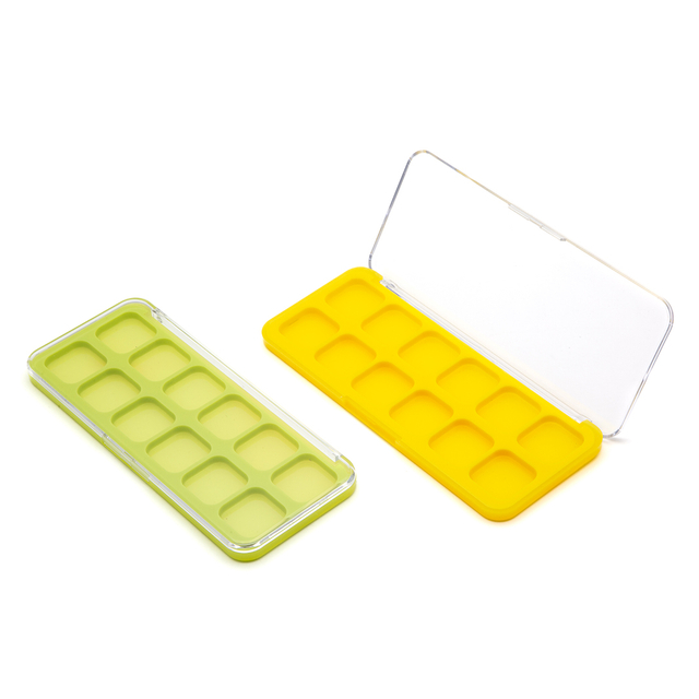 Attractive Price 6 colors Eyeshadow Palette Packaging Plastic Transparent Eyeshadow Palette Packaging Make Your Own Brand