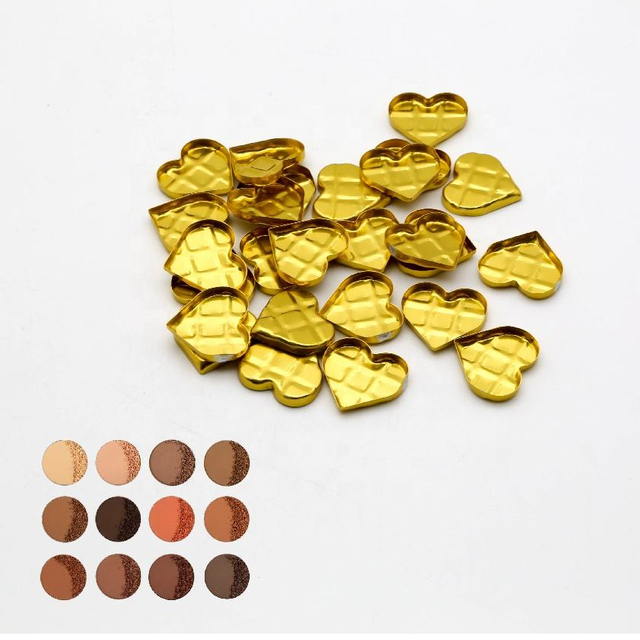 Multi Function Cosmetic Packing Tin Pans Eye Shadow Refills Custom Shape Magnetic Tin Metal Pans For Makeup