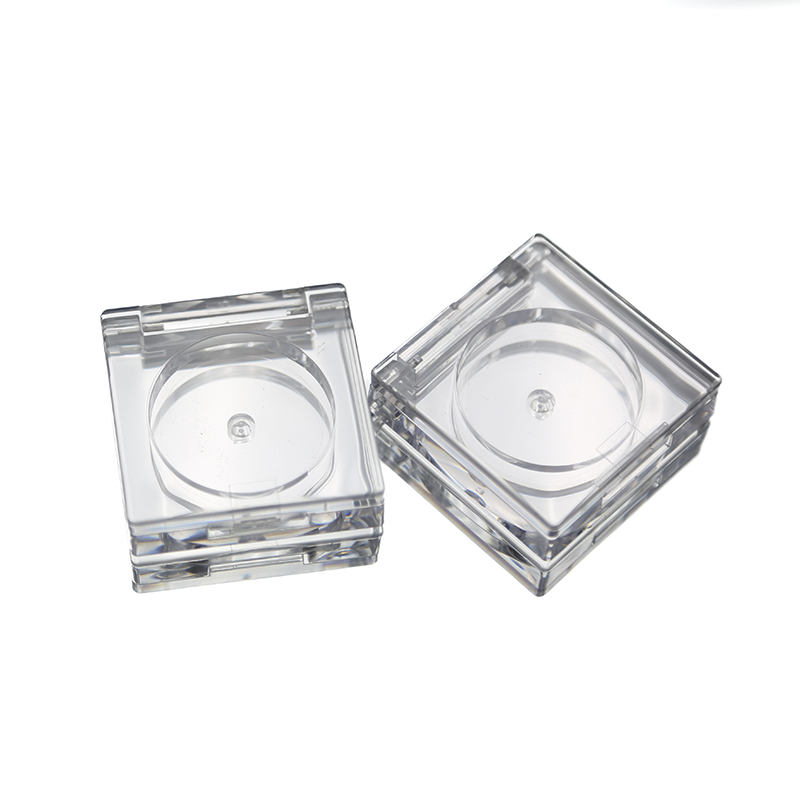 Private Label Custom Your Logo Plastic Clear Eyeshadow Case Packaging Square Cheap Eyeshadow Palette Empty Blush Box