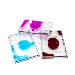 Custom logo Eyeshadow Palette With 24 color Plastic Rectangle Empty Eyeshadow Make up case