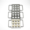 Custom Pattern Label 12 Cavities Heart Shape Mould DIY Eyeshadow Filling Plate Mold Multi Size Aluminum Metal Press Powder Mould
