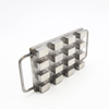 Custom Pattern Label 16 Cavities Rectangle Mould Diy Eyeshadow Filling Plate Mold Multi Size Aluminum Metal Press Powder Mould