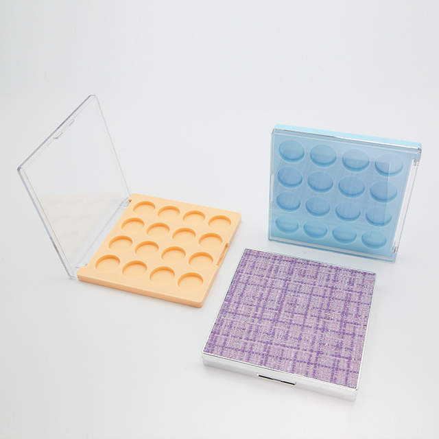 16 Holes Eyeshadow Elegant Square Case Cosmetic Palette Empty Eyeshadow Case Compact Case