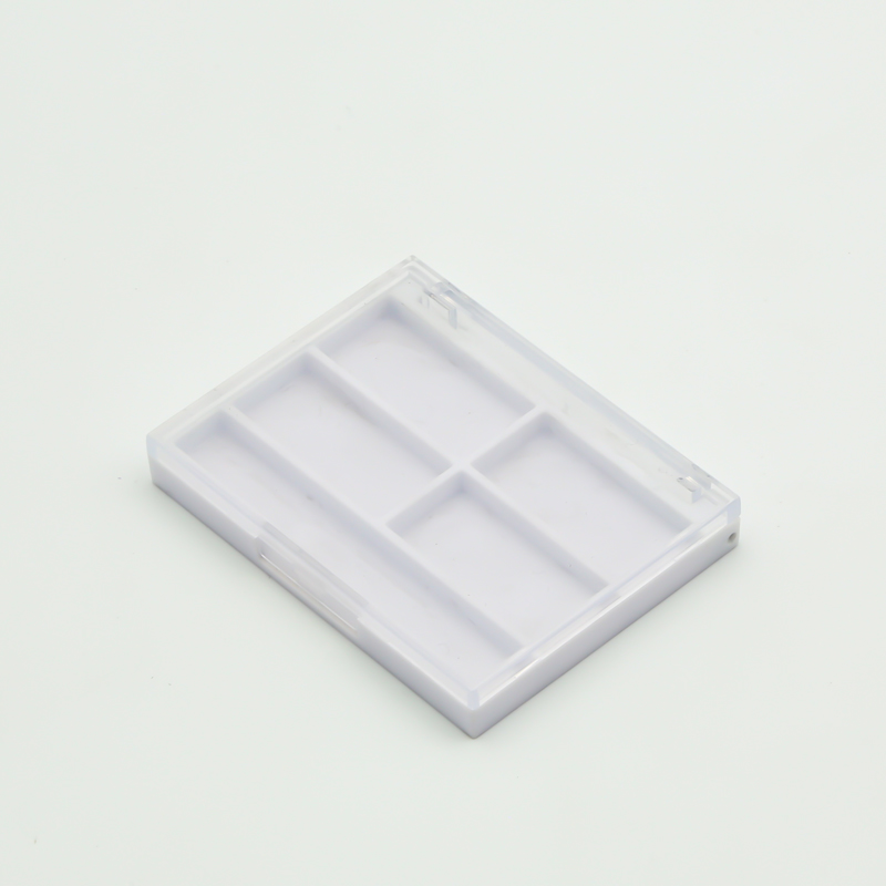 4-color Empty Eyeshadow Palette Container Custom Square Cosmetic Plastic Eye Shadow Case Packaging