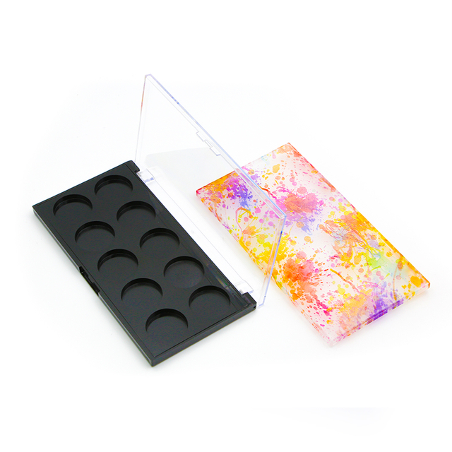 10 Colors Diy Empty Eyeshadow Palette Case Matte Black Makeup Packaging Eyeshadow Palette