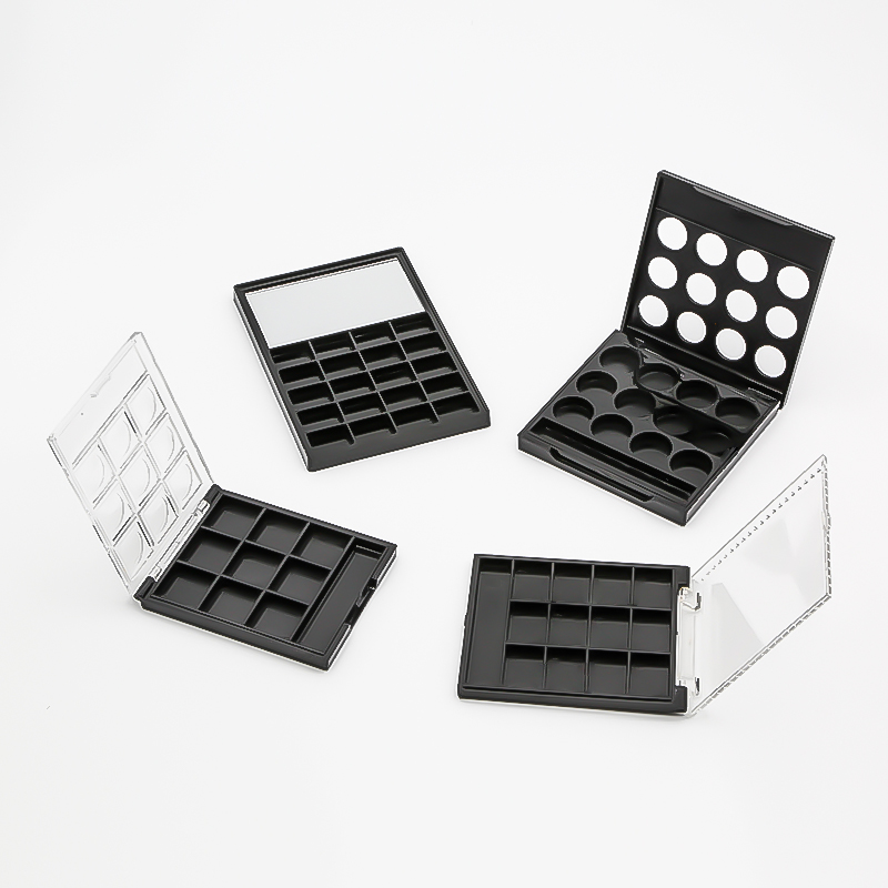 9 Colors for Eyeshadow Palette Empty Makeup Blush Container square Plastic Eyeshadow Palette case in Powder