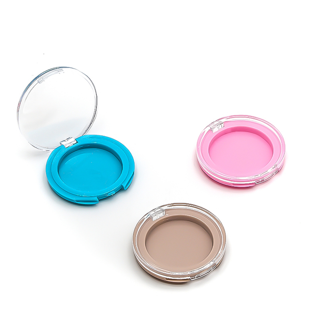 Eyeshadow Palette Custom Shape Packaging Single Eyeshadow Round Transparent Flip Cover Blush Highlight Eyeshadow Packaging
