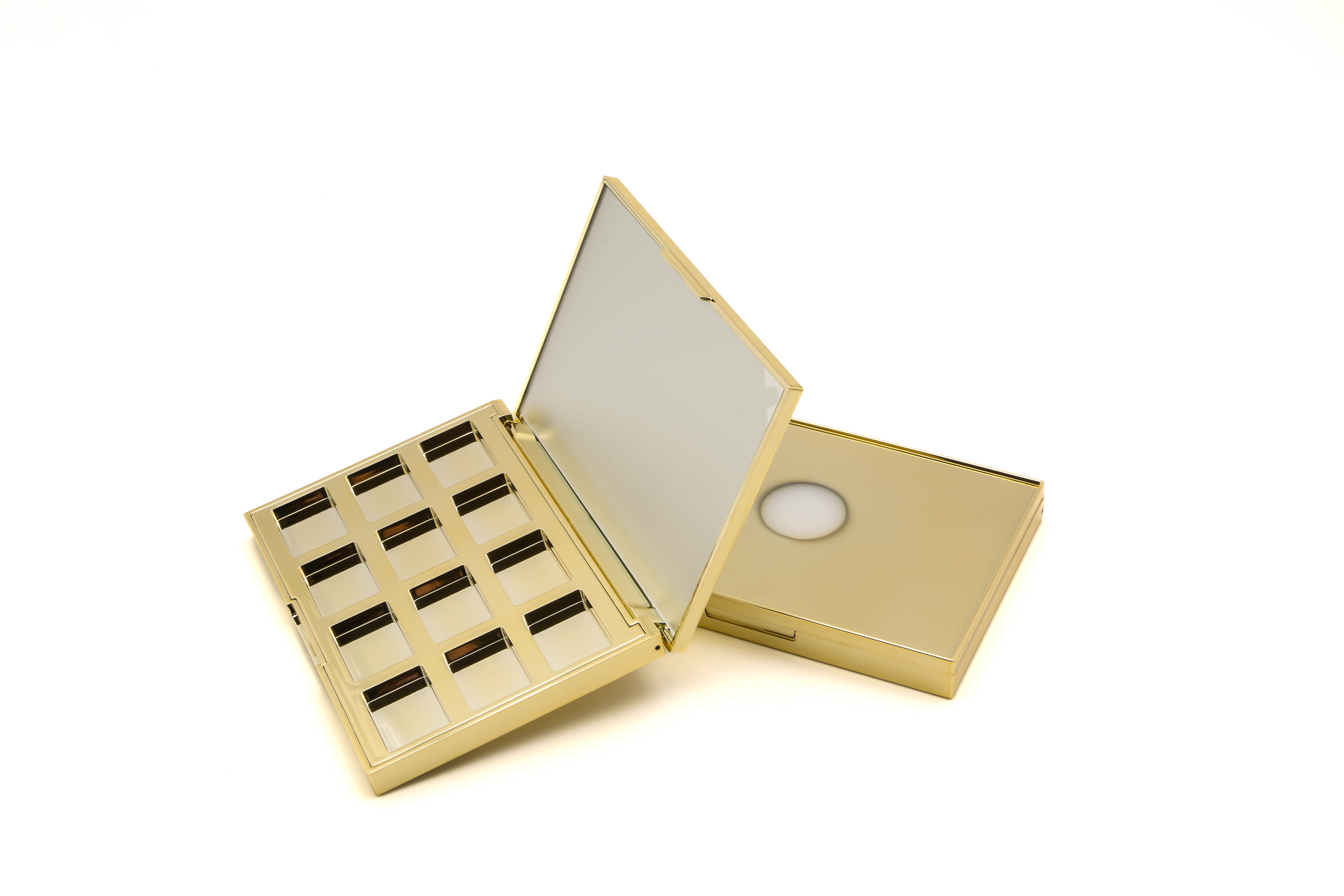 Customizable 12color Empty Eyeshadow Palette Plastic Organizer Multichrome Eyeshadow Palette Square