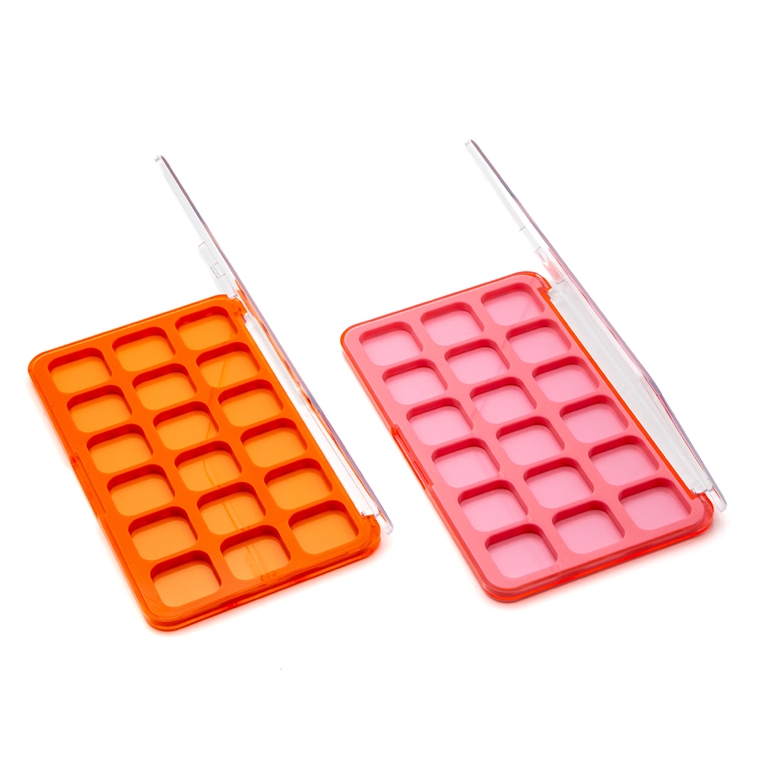 actory Supply 18 Color Eyeshadow Palette Private Label Custom Packaging Transparent Premium Eyeshadow Packaging Empty Palette