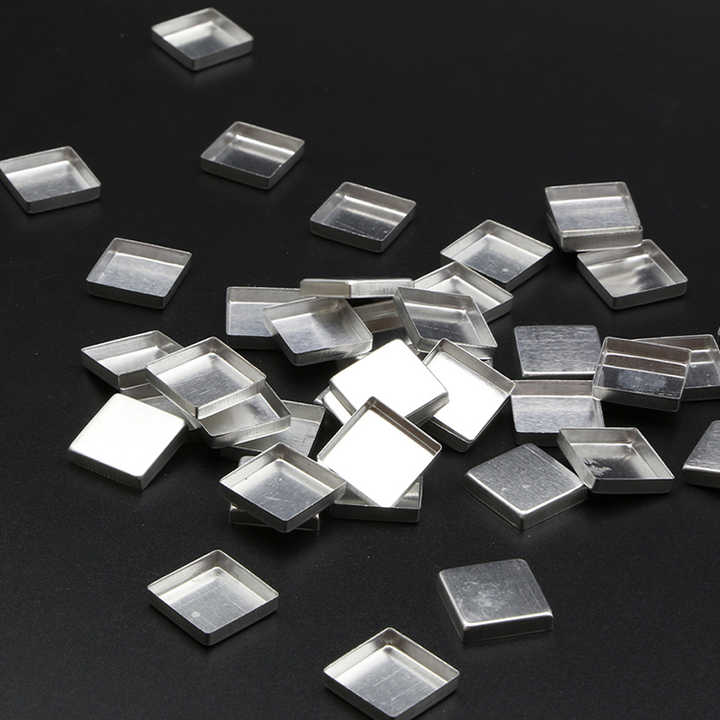 Custom Shape Square 17.4*17.4mm Magnetic Eyeshadow Tin Pans Iron/aluminum Pans Diy Empty Eyeshadow Pans