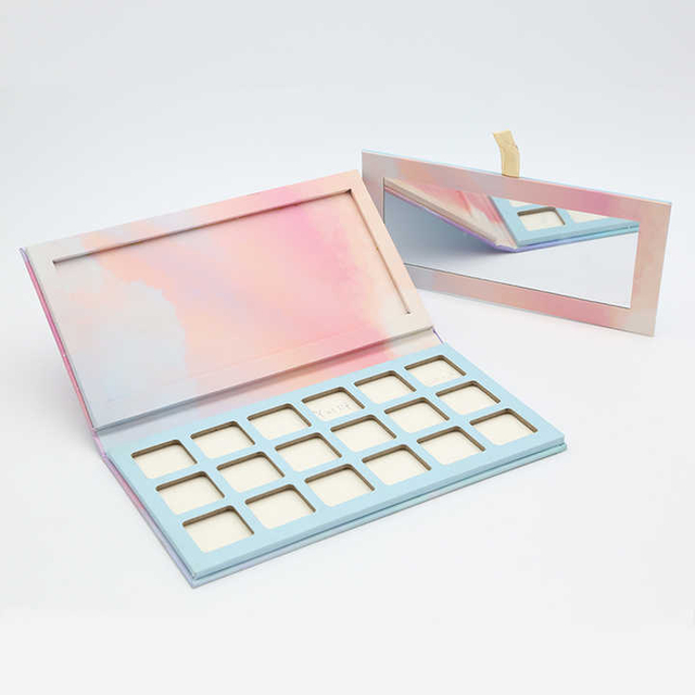 Eyeshadow Palette Label Custom Logo High Pigment Eyeshadow Palette Makeup Tools Paperboard Eyeshadow Palette Packaging