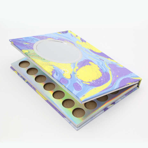 Custom 35 Colors Paper Box Eyeshadow Palette for Blush Empty Eyeshadow Palette Cardboard Paperboard With Mirror