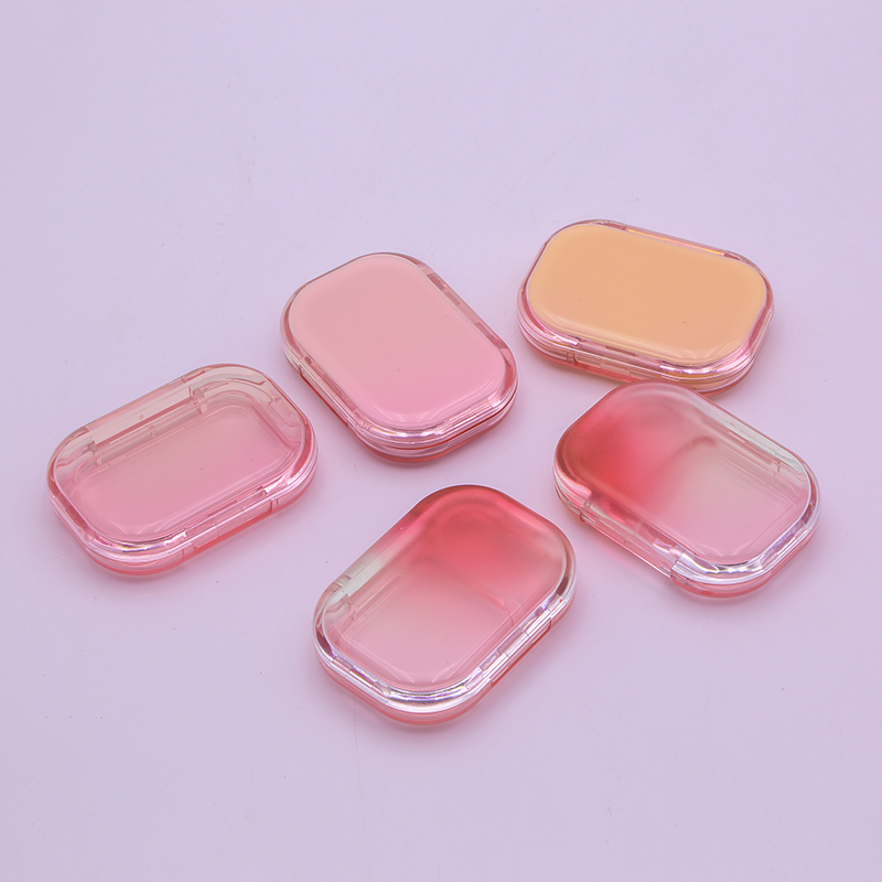 Custom Shape Eyeshadow Palette Flip Cover Buckle Clear Eyeshadow Packaging Cosmetic Cute Eyeshadow Palette Blush Box