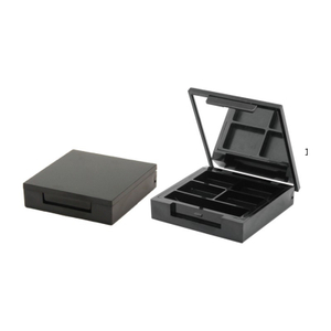 4 Colors Square Internal Customizable Eyeshadow Palette Lipstick Blush Sample Private Label High Quality Unique Eyeshadow Palette