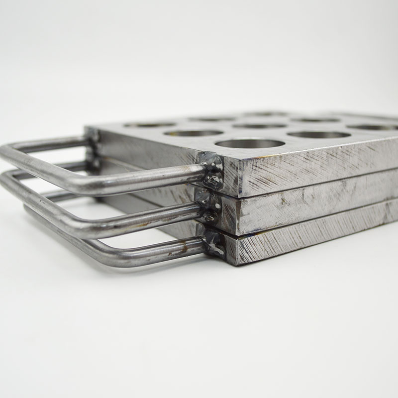 Custom Pattern Label 12 Cavities Heart Shape Mould DIY Eyeshadow Filling Plate Mold Multi Size Aluminum Metal Press Powder Mould
