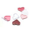 Custom 1 Color Empty Eyeshadow Packaging Blush Boxes Transparent Cover Eyeshadow Palette Organizer Heart Shape Blush on Case