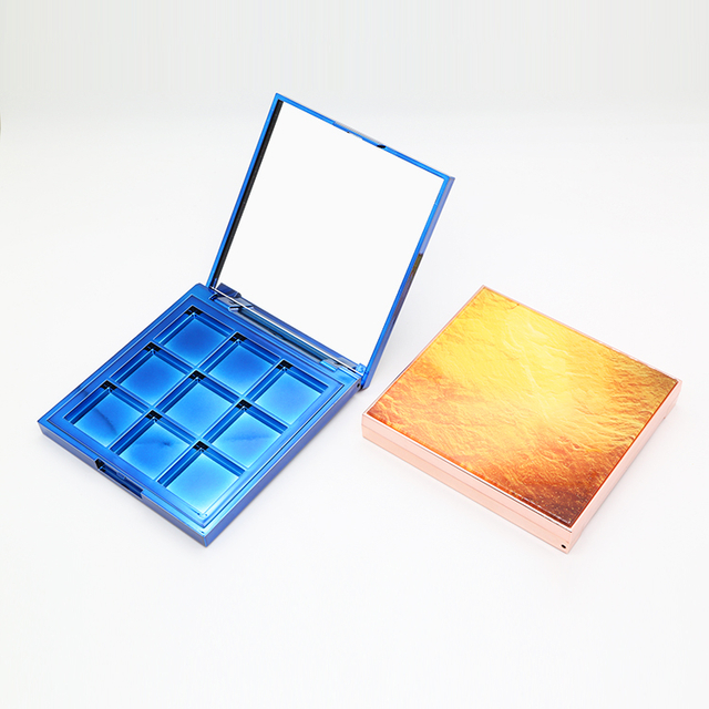 Custom Cover Sheet Eyeshadow Palettes Empty 9 colors Multichrome Eyeshadow Palette Square Case