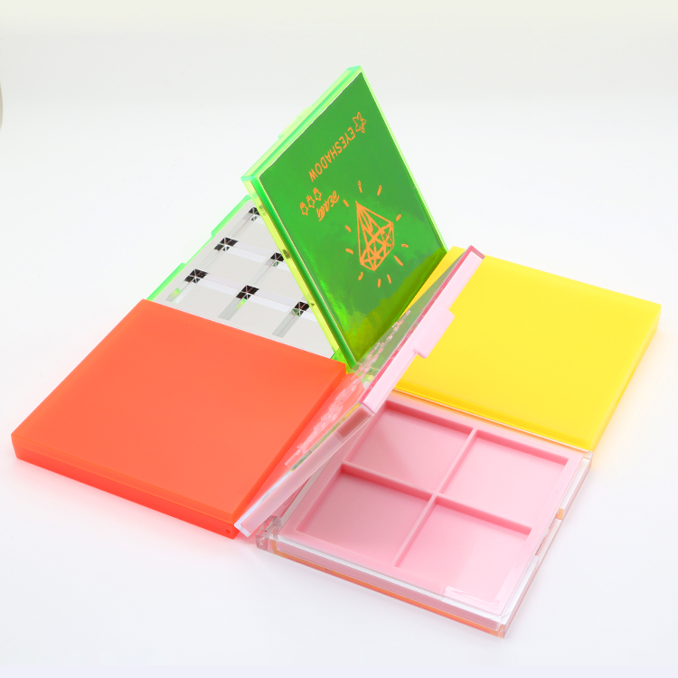 4 Colors Square Customizable Empty Private Brand Eyeshadow Palette