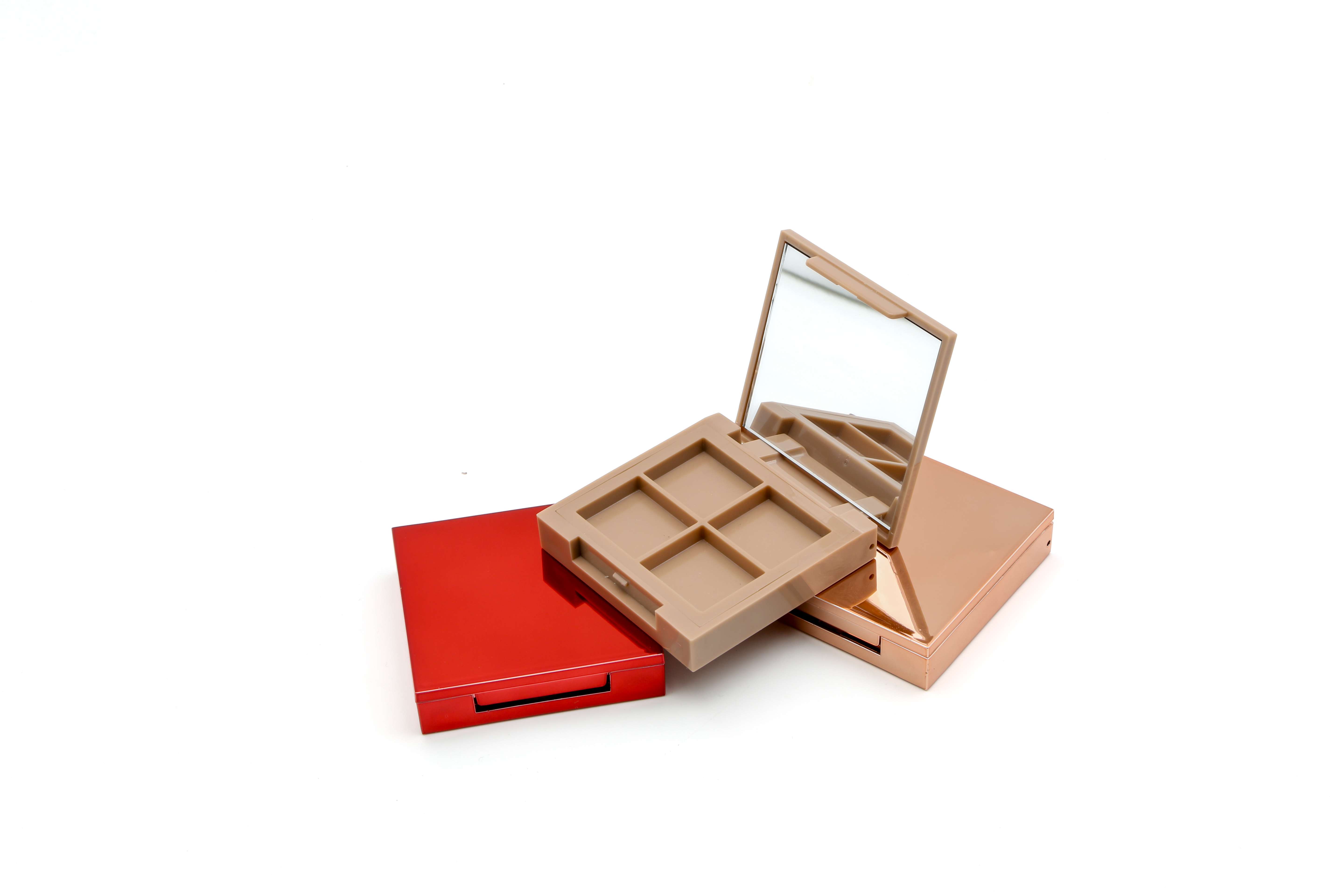 Empty Eyeshadow Cases 4 Shades Empty Eyeshadow Palette Pans Packaging Plastic Pallets for Makeup Packaging