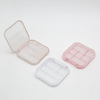 7 Colors Empty square Plastic Eyeshadow Palette with clear Lid Compact case for Eyeshadow