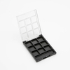 9 Colors for Eyeshadow Palette Empty Makeup Blush Container square Plastic Eyeshadow Palette case in Powder