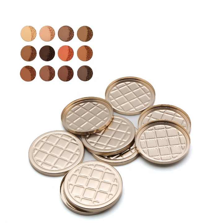 New Model Custom Shape Makeup Aluminum Pan Round Diy Magnetic Tin Antioxidant Metal Pans for Makeup