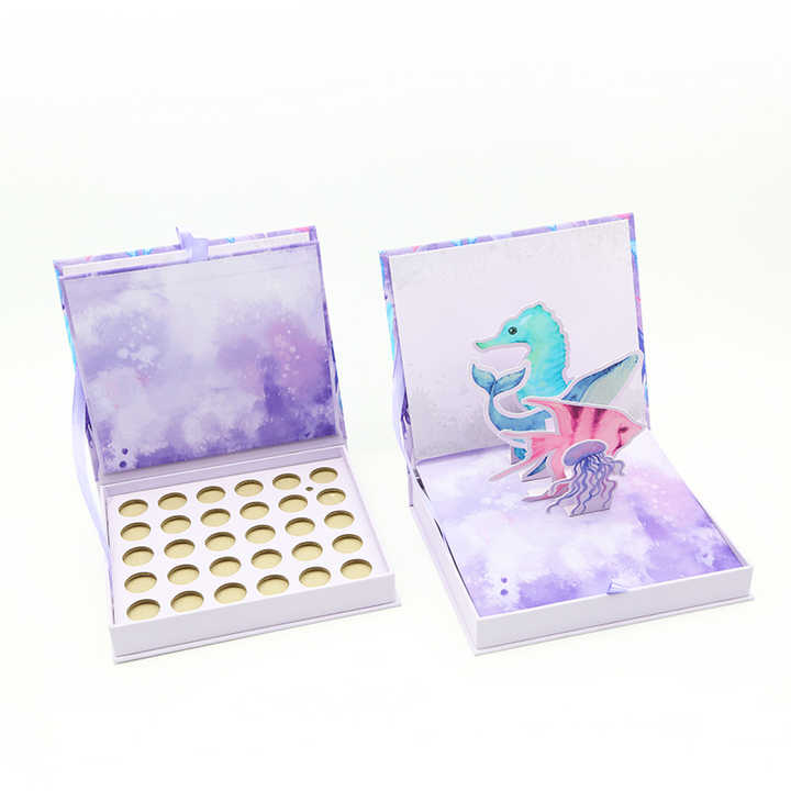 Eyeshadow Palette Custom Logo Luxury Cardboard Paper Packaging Makeup Empty Eyeshadow Paperboard Palette