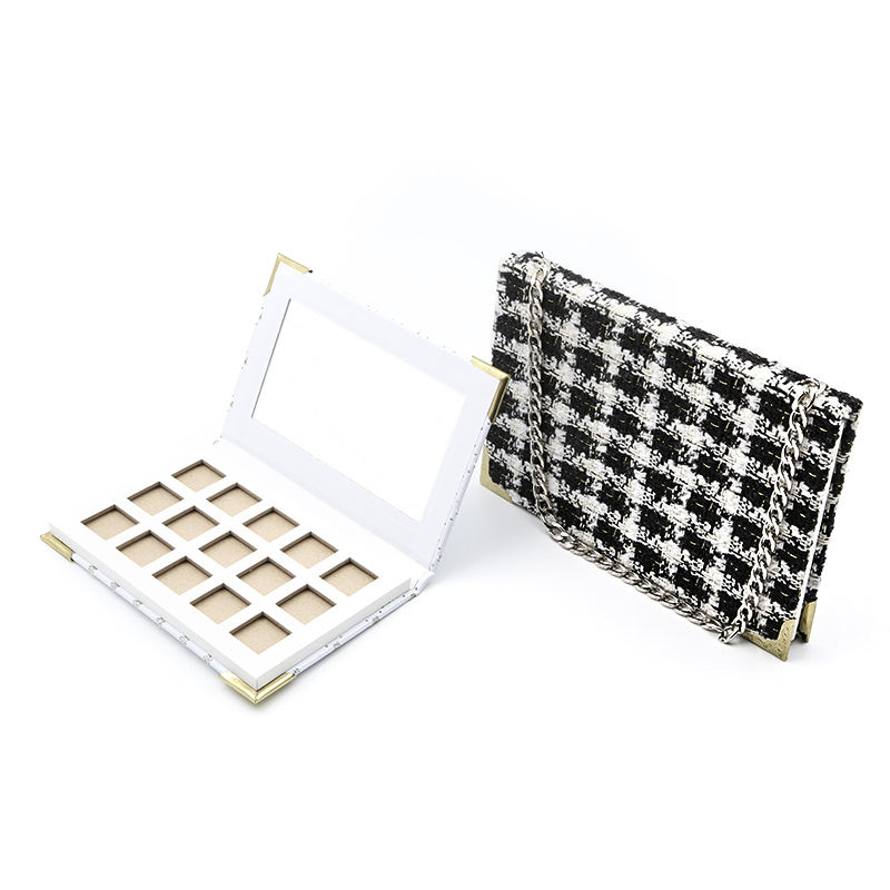 Customized Black Makeup Packing Box Empty Square Wholesale Eyeshadow Cardboard Paperboard Palette