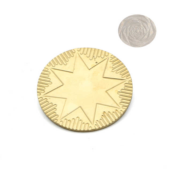 Low Price Custom Copper Flower Pattern Eye Shadow Pressing Tool Durable Material Embossing Mold for Makeup